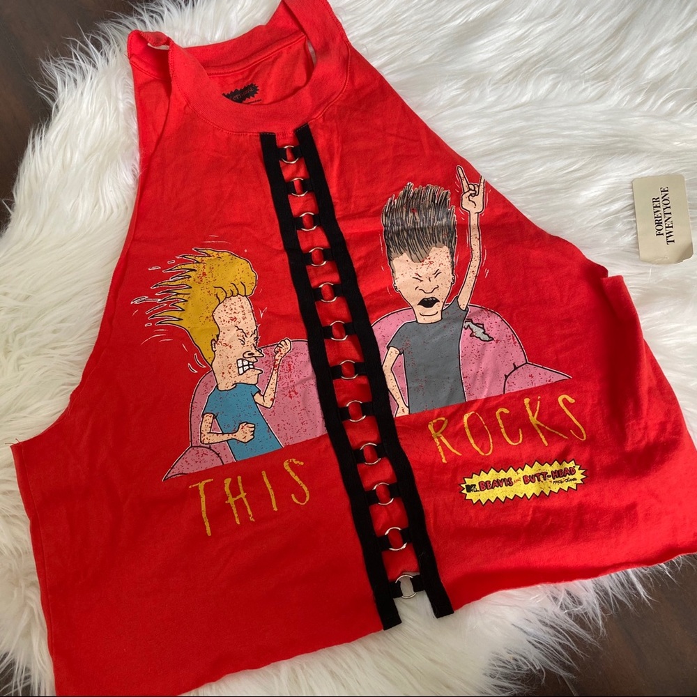 3/$25 Beavis and butthead Tank